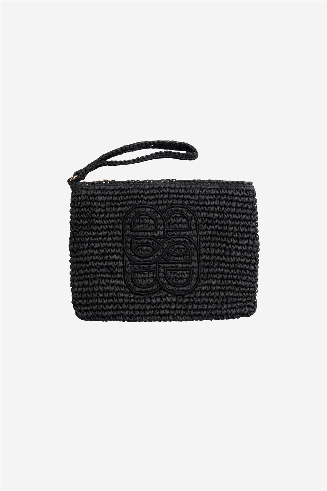 ella&il Vesker Mim Straw Clutch Black