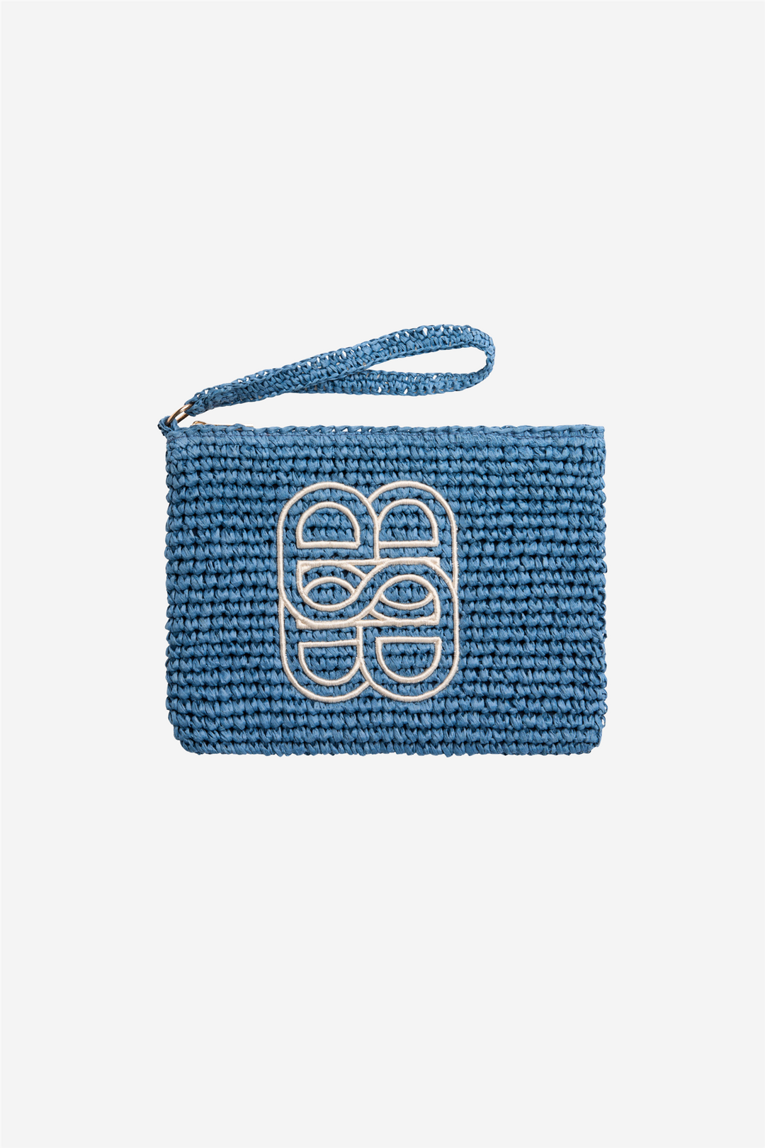ella&il Vesker Mim Straw Clutch Blue