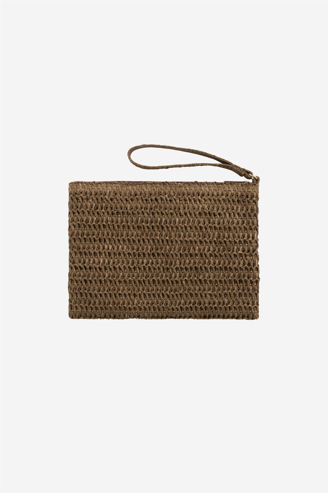 ella&il Vesker Mim Straw Clutch Brown