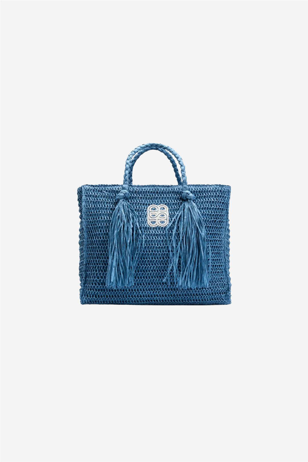 ella&il Vesker Rikke Straw Bag Blue