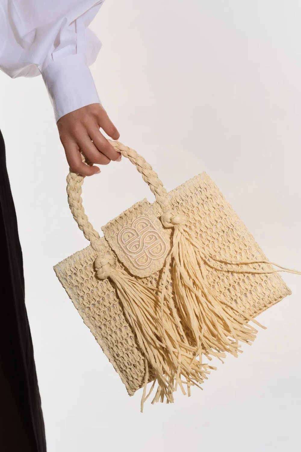 ella&il Vesker Sigrid Straw Bag Beige