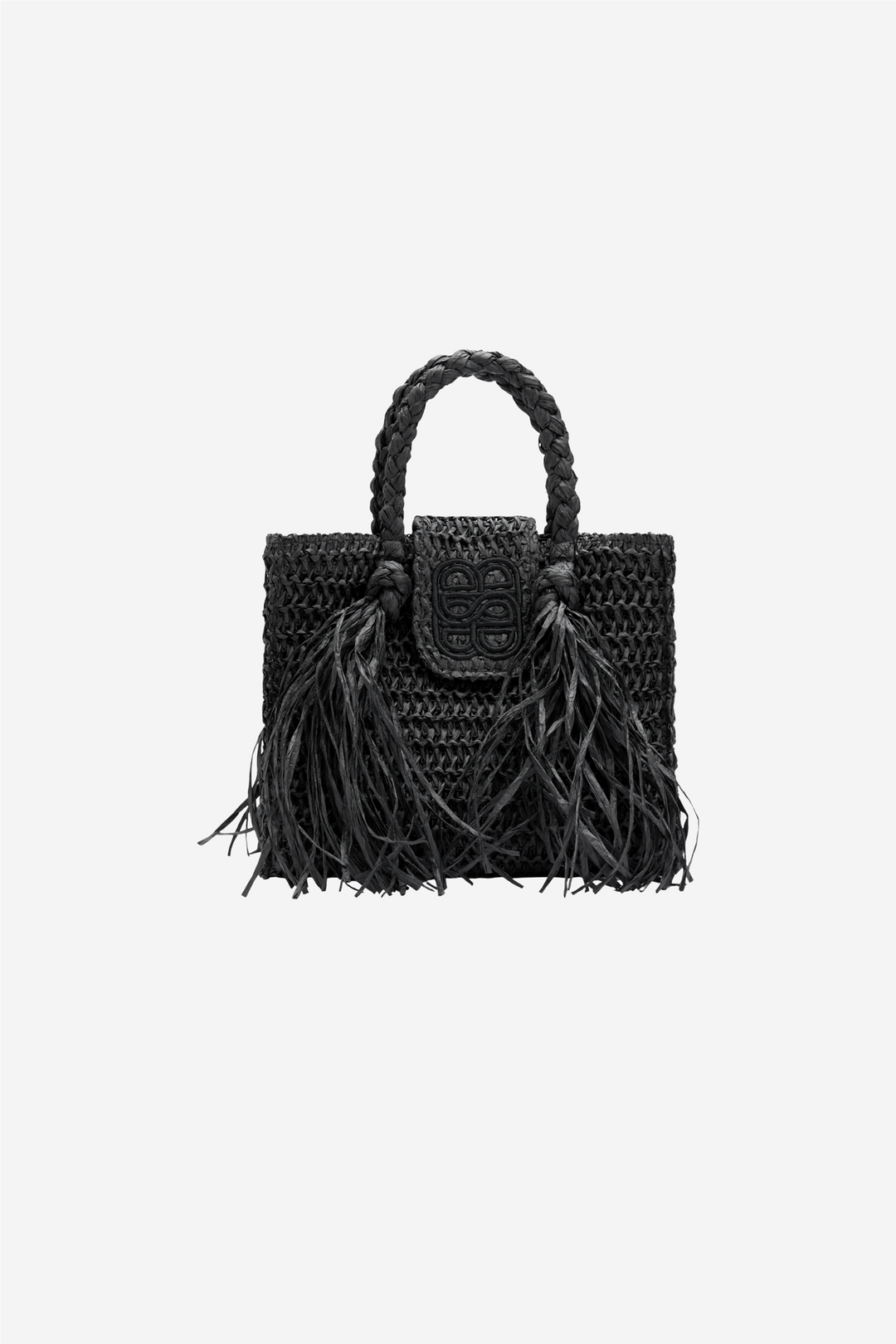 ella&il Vesker Sigrid Straw Bag Black