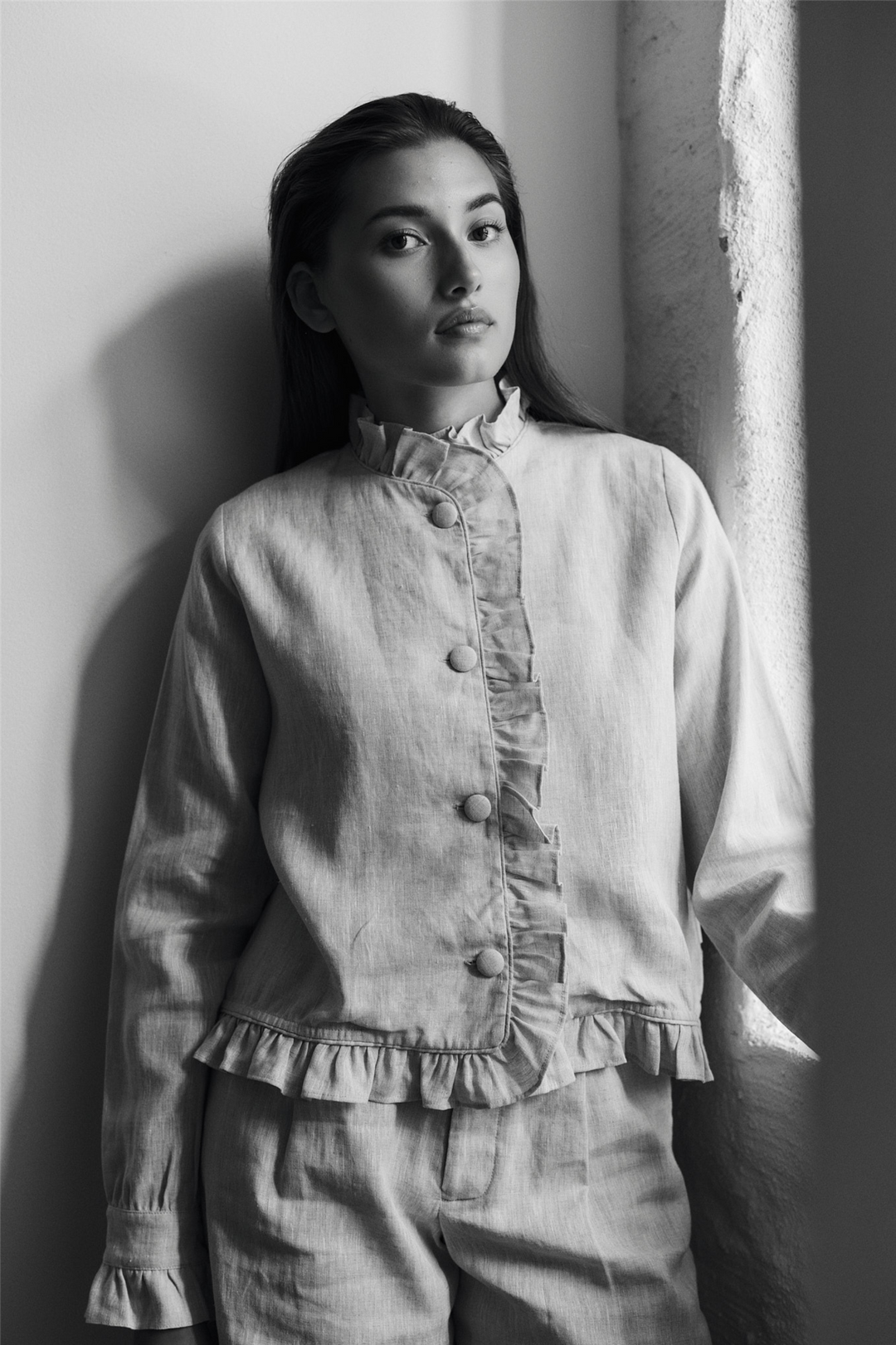 ella&il Yttertøy Betty Linen Jacket Beige Melange