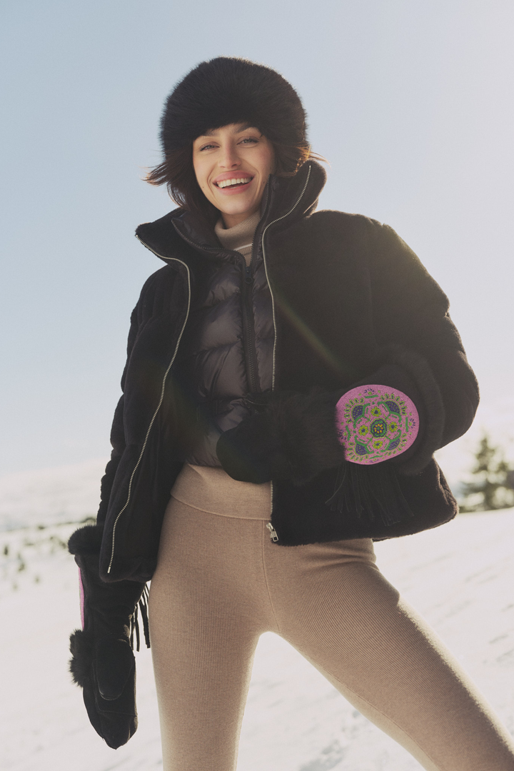 ella&il Yttertøy Gisele Fake Fur Jacket Black