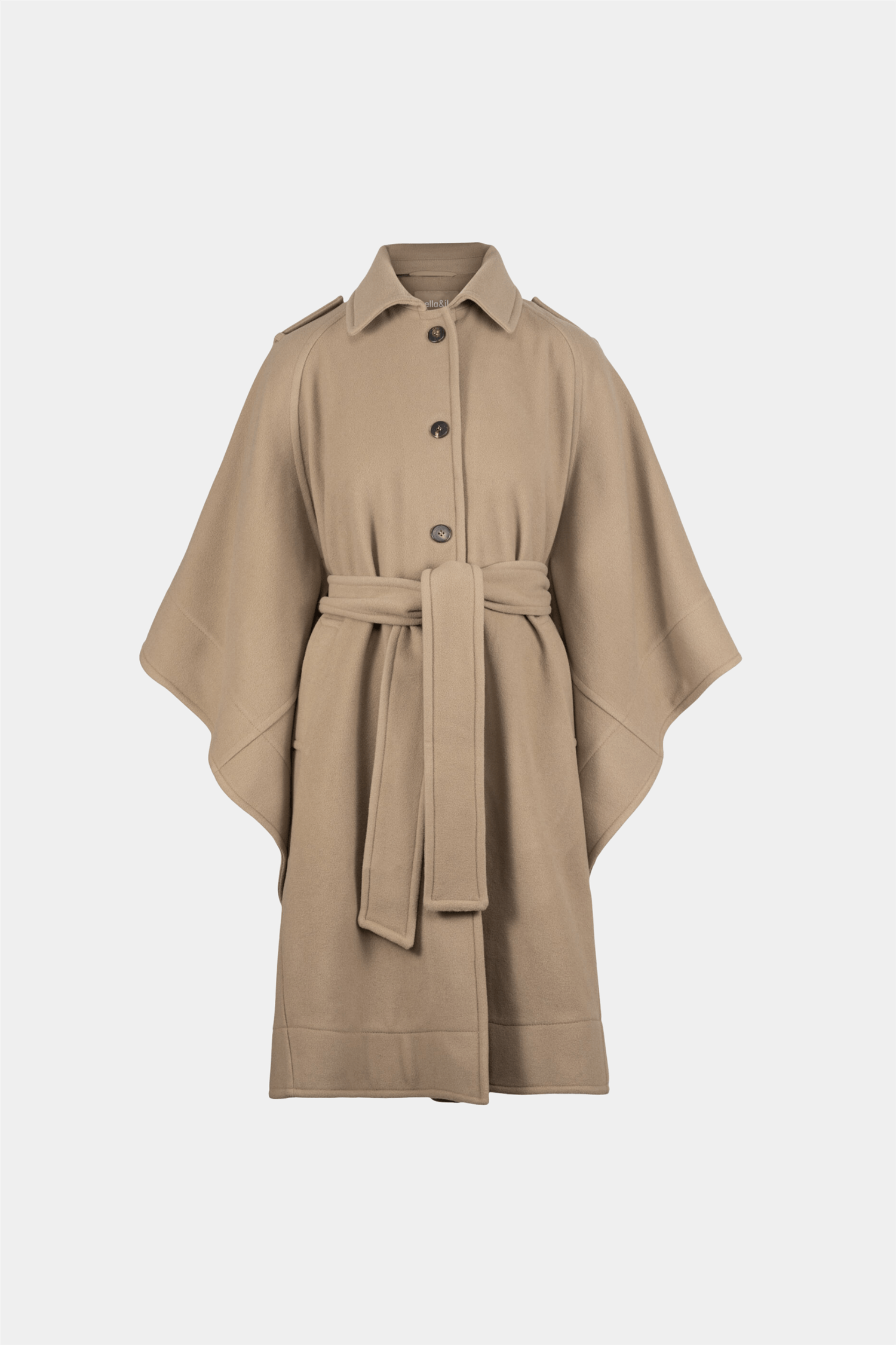 ella trench cape coat beige - トレンチコート