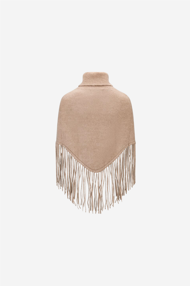 ella&il Yttertøy Nikola Chunky Poncho Hazel Beige