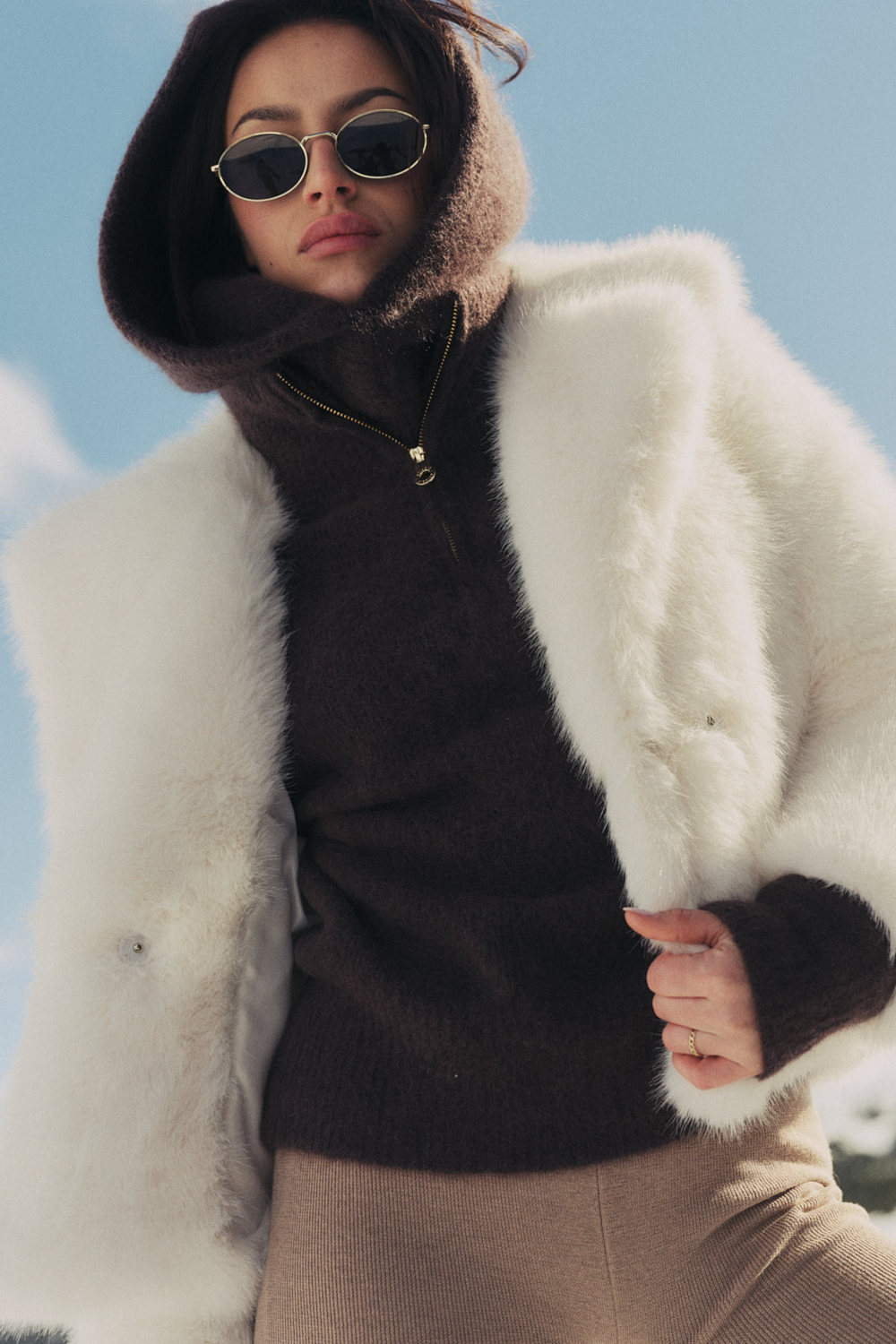 ella&il Yttertøy Sofia Fake Fur Jacket White