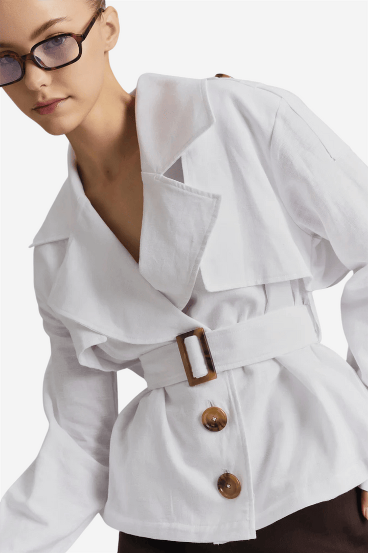 ella&amp;il Yttertøy Tilla Linen Jacket White