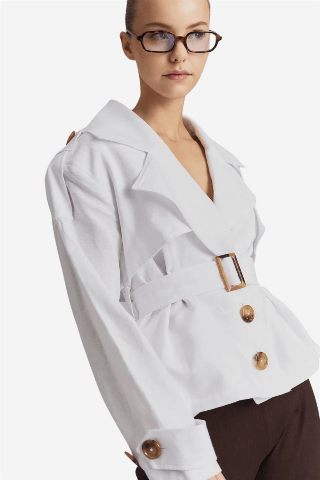 ella&amp;il Yttertøy Tilla Linen Jacket White
