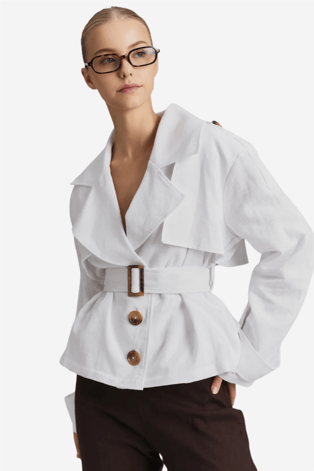 ella&amp;il Yttertøy Tilla Linen Jacket White