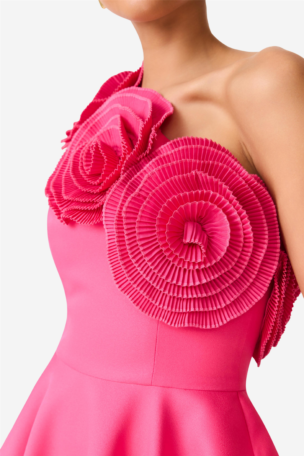 Elliatt Kjoler & jumpsuits Noralyn One Shoulder Mini Dress Hot Pink