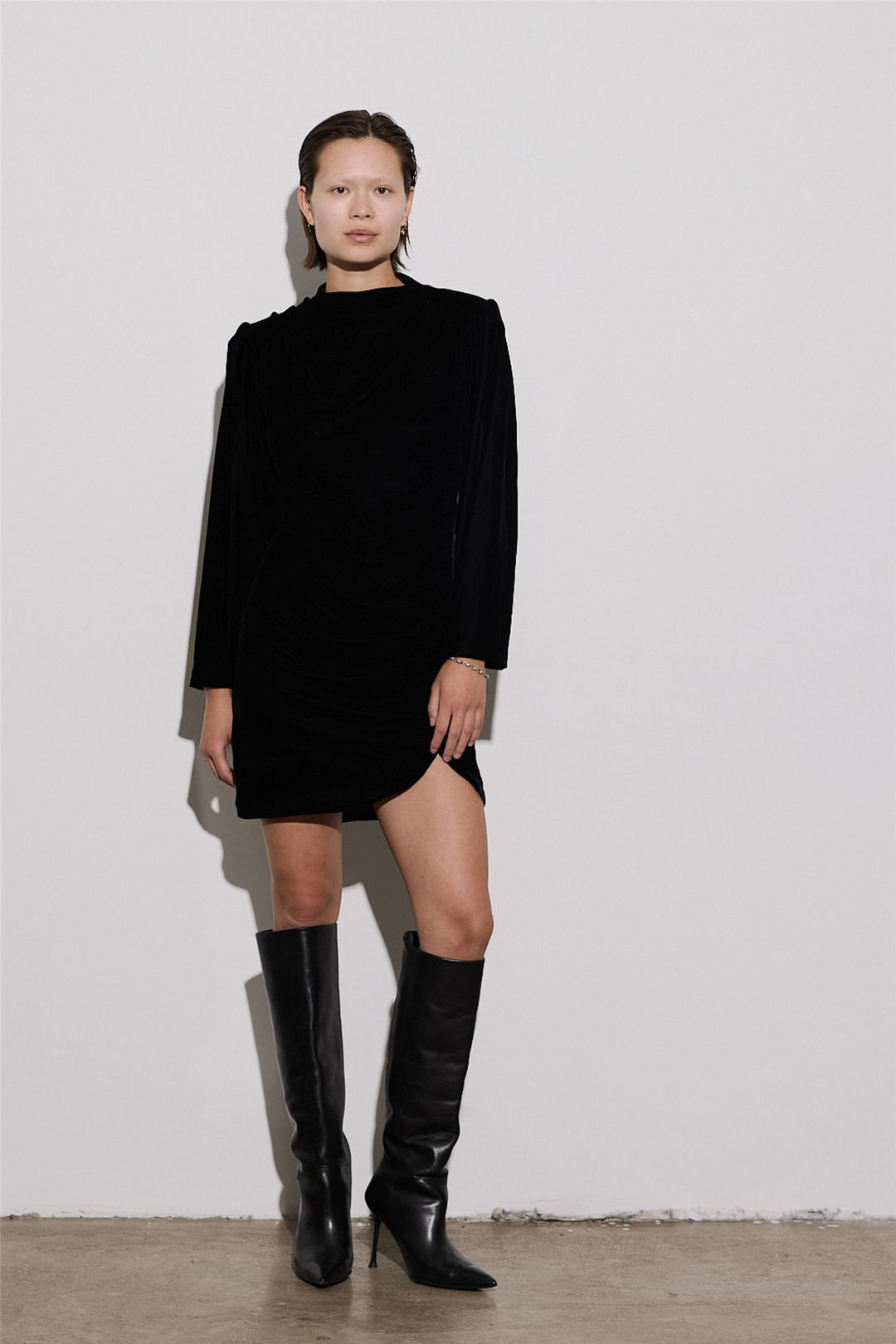 Envelope1976 Kjoler & jumpsuits Jet Dress Velvet Black