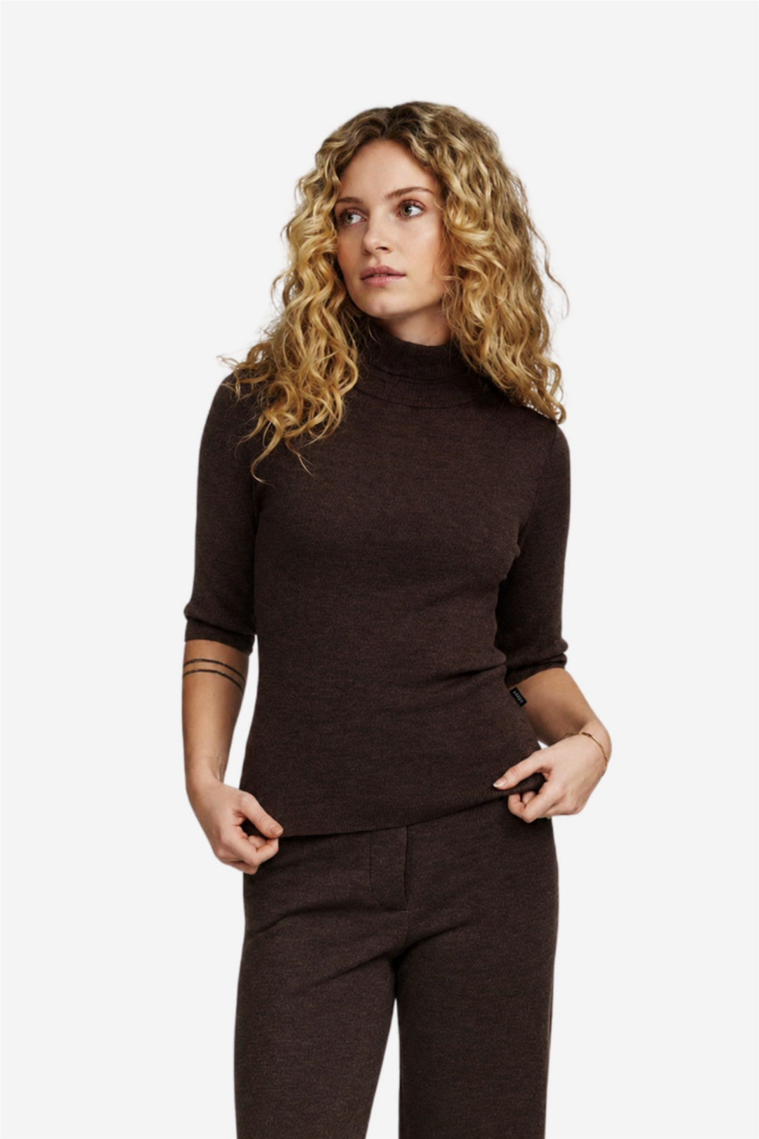 Melly Merino Tee Dark Brown