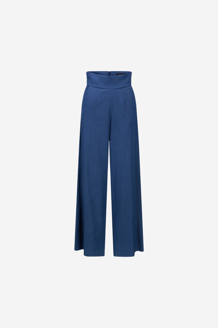 Felica Tencel Pants Dark Blue