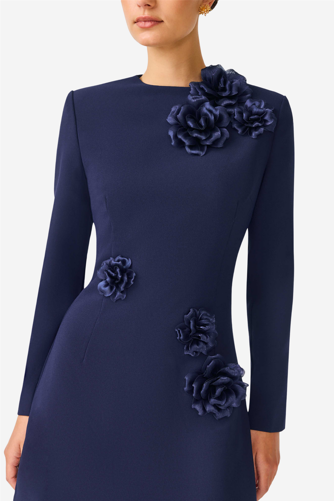 Leonara Long Sleeved Mini Dress Deep Navy