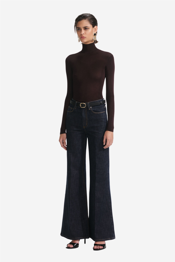 Indigo Flared Jeans Blue