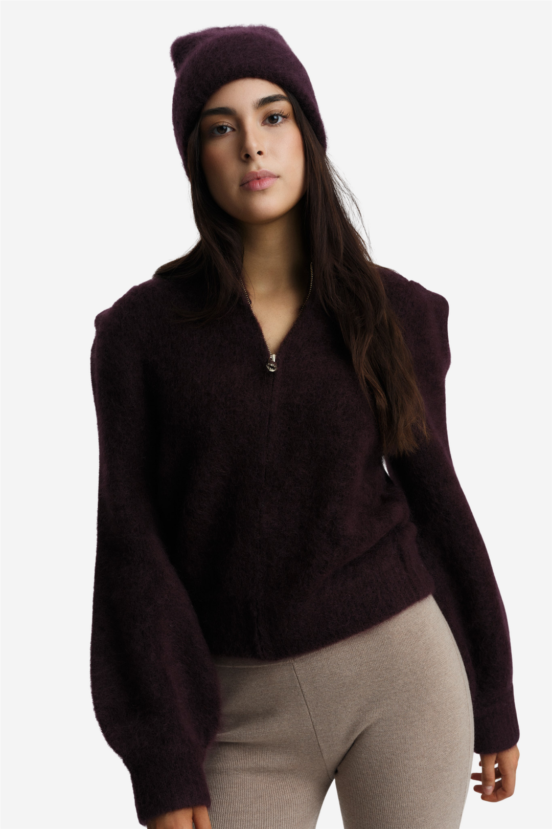 Venja Chunky Sweater Red Wine