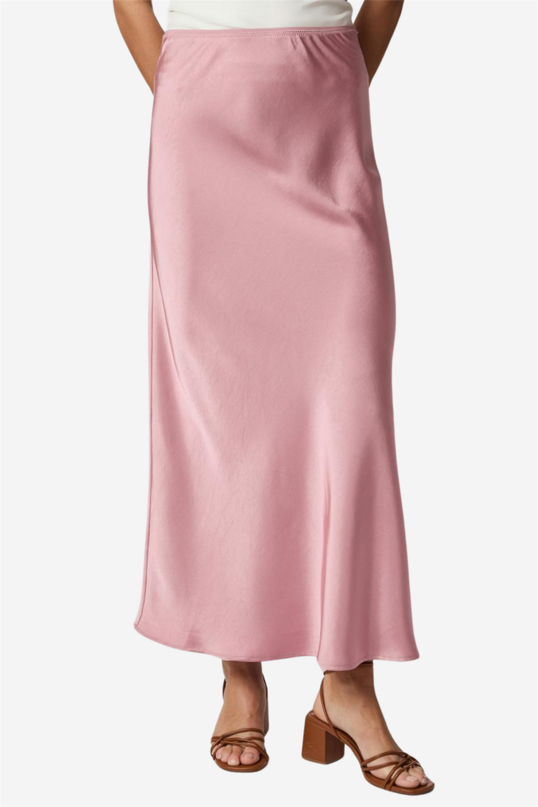 Vicky Heavy Sateen Skirt Evening Rose
