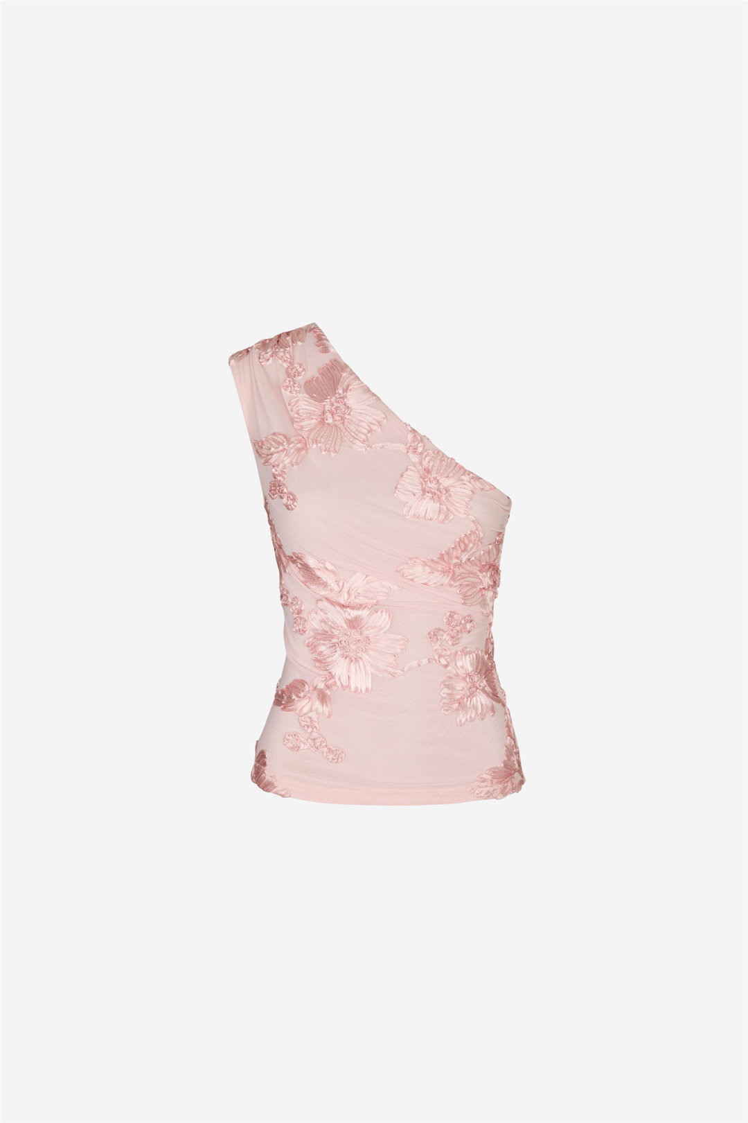 Florini Big Flower Mesh Top Light pink