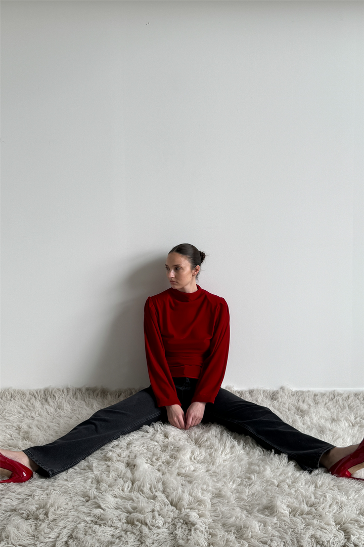 Jet Top Velvet Red