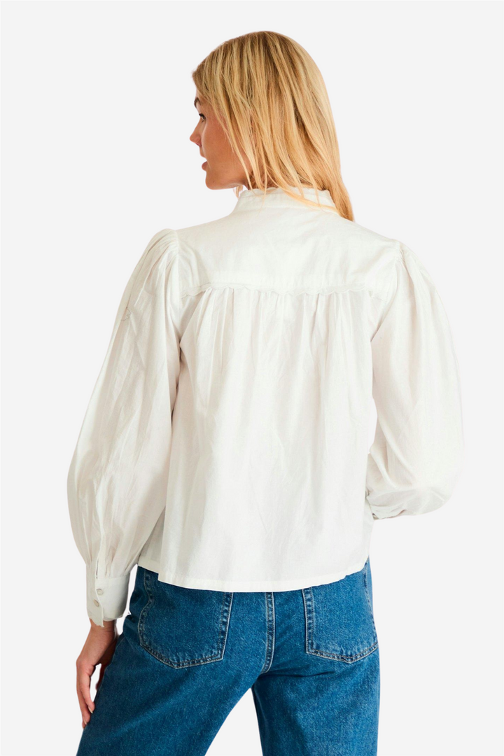 Ema C Poplin Blouse White