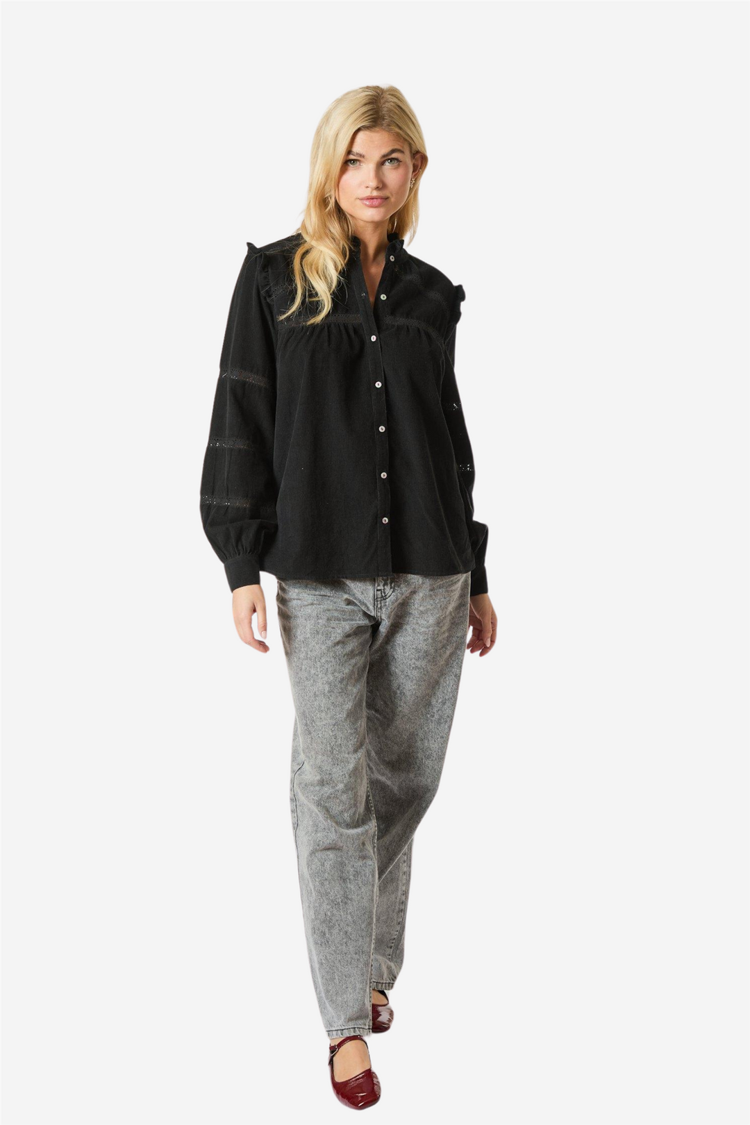 Isala Corduroy Shirt Black