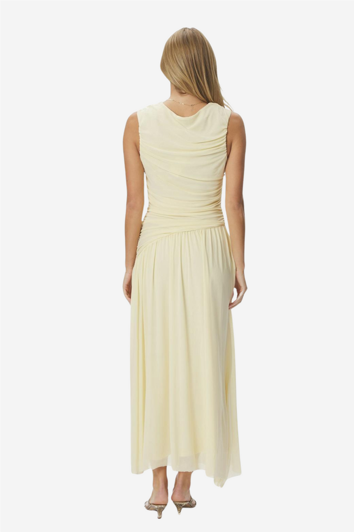 Cludine Mesh Dress Light Yellow