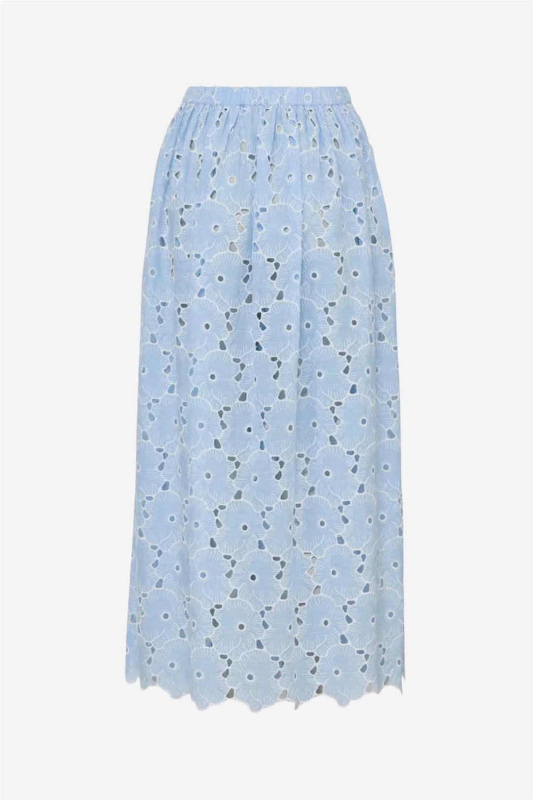 Broderie Anglaise Skirt Light Blue
