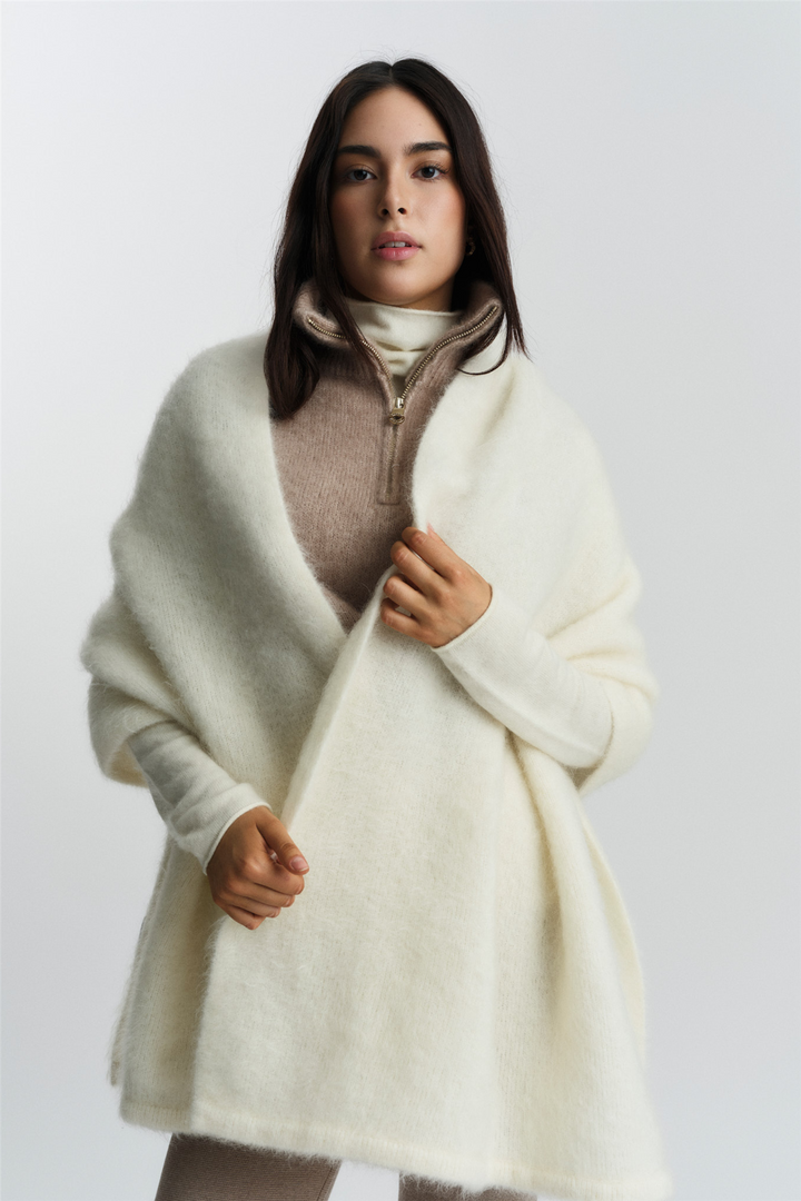Natalie Chunky Scarf Bright White