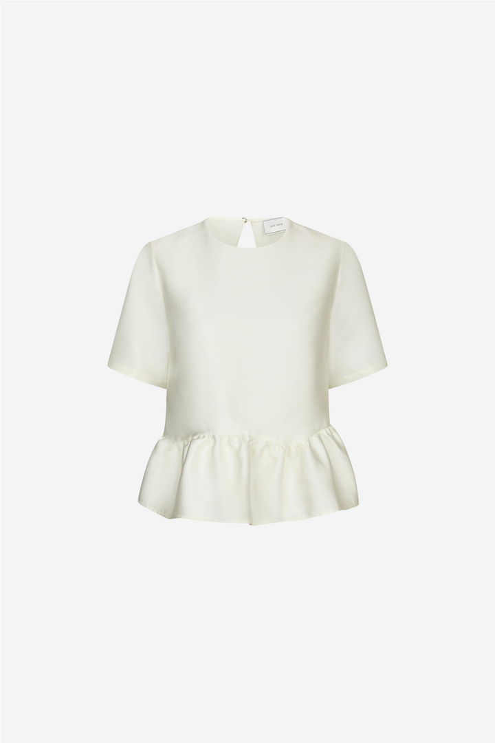 Alva Dull Satin Blouse Ivory