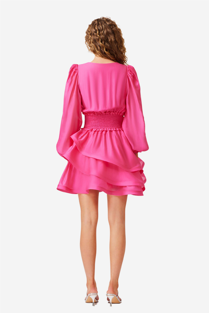 Kalani Sleeve Mini Dress Hotpink
