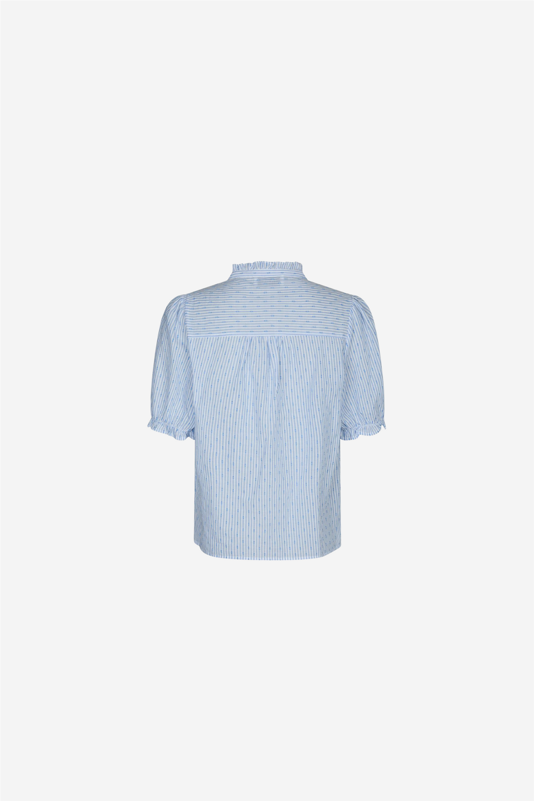 Odesa Dot Stripe Blouse Light Blue