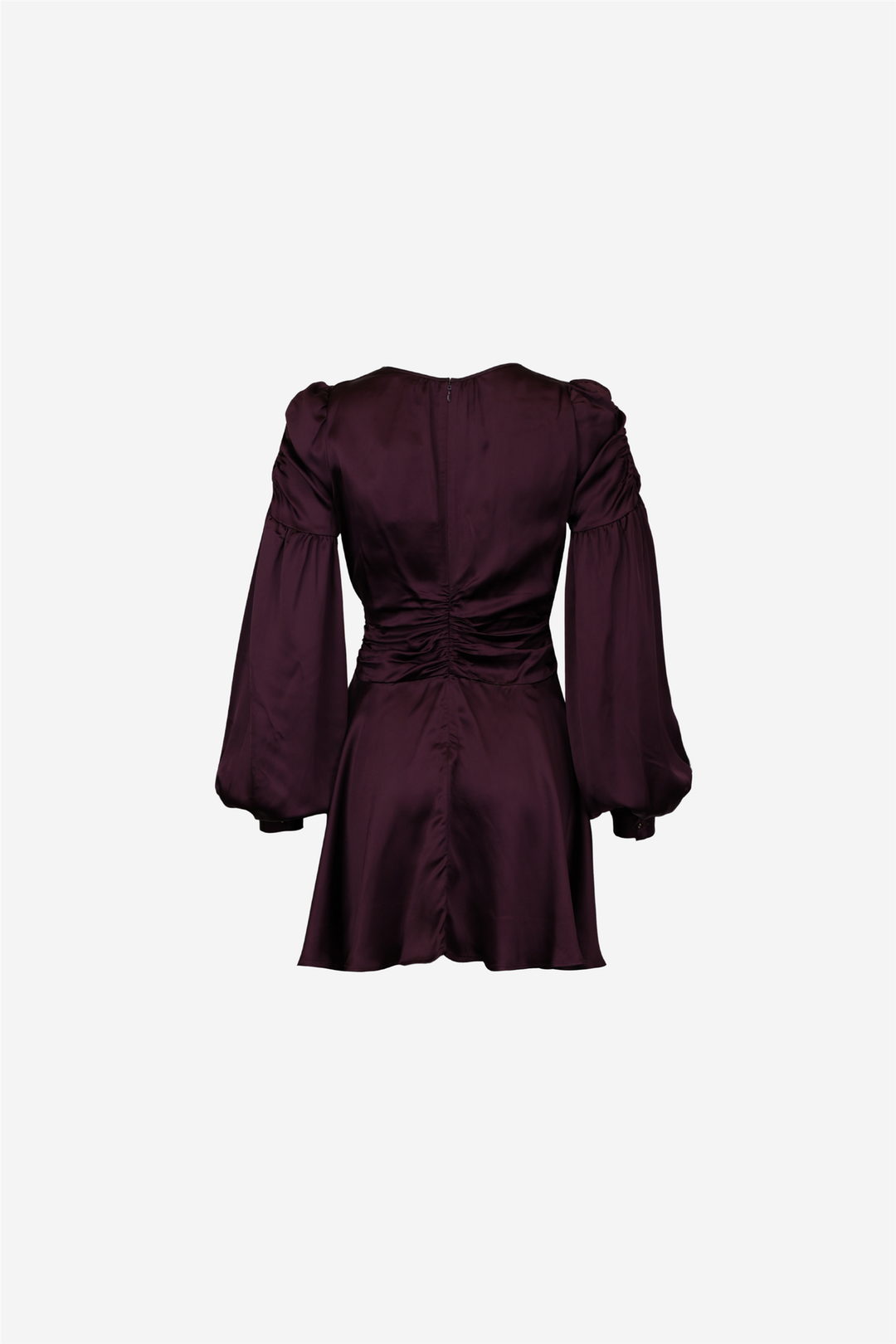 Satin Mini Dress Burgundy