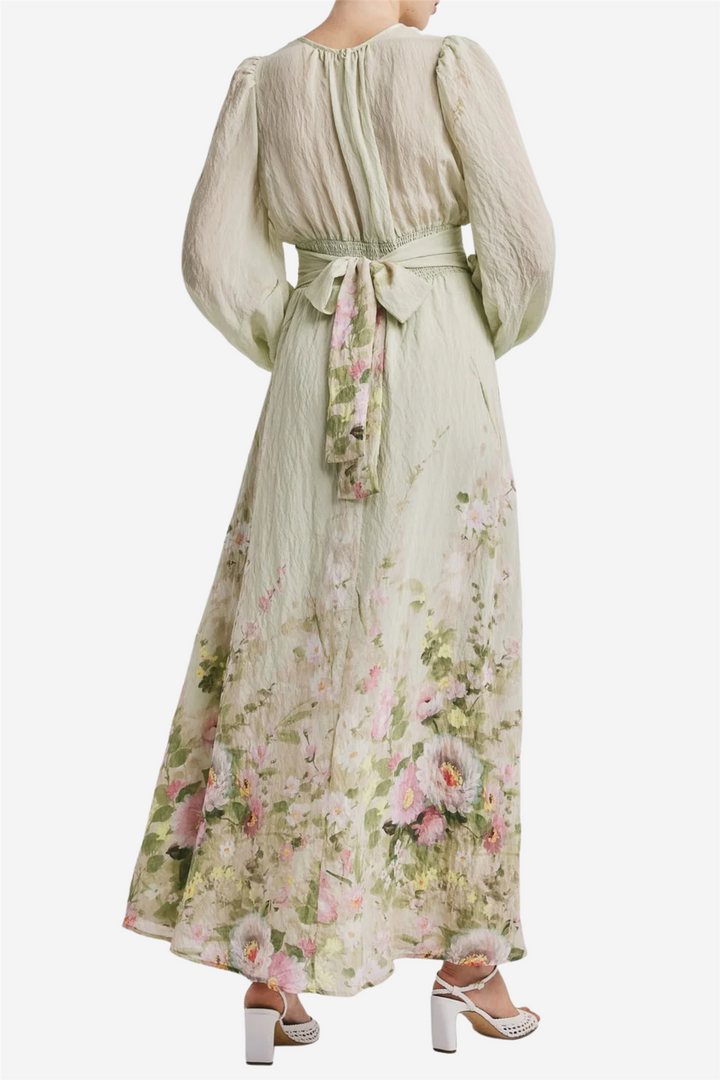 Viscose V-Neck Dress Growing Garden