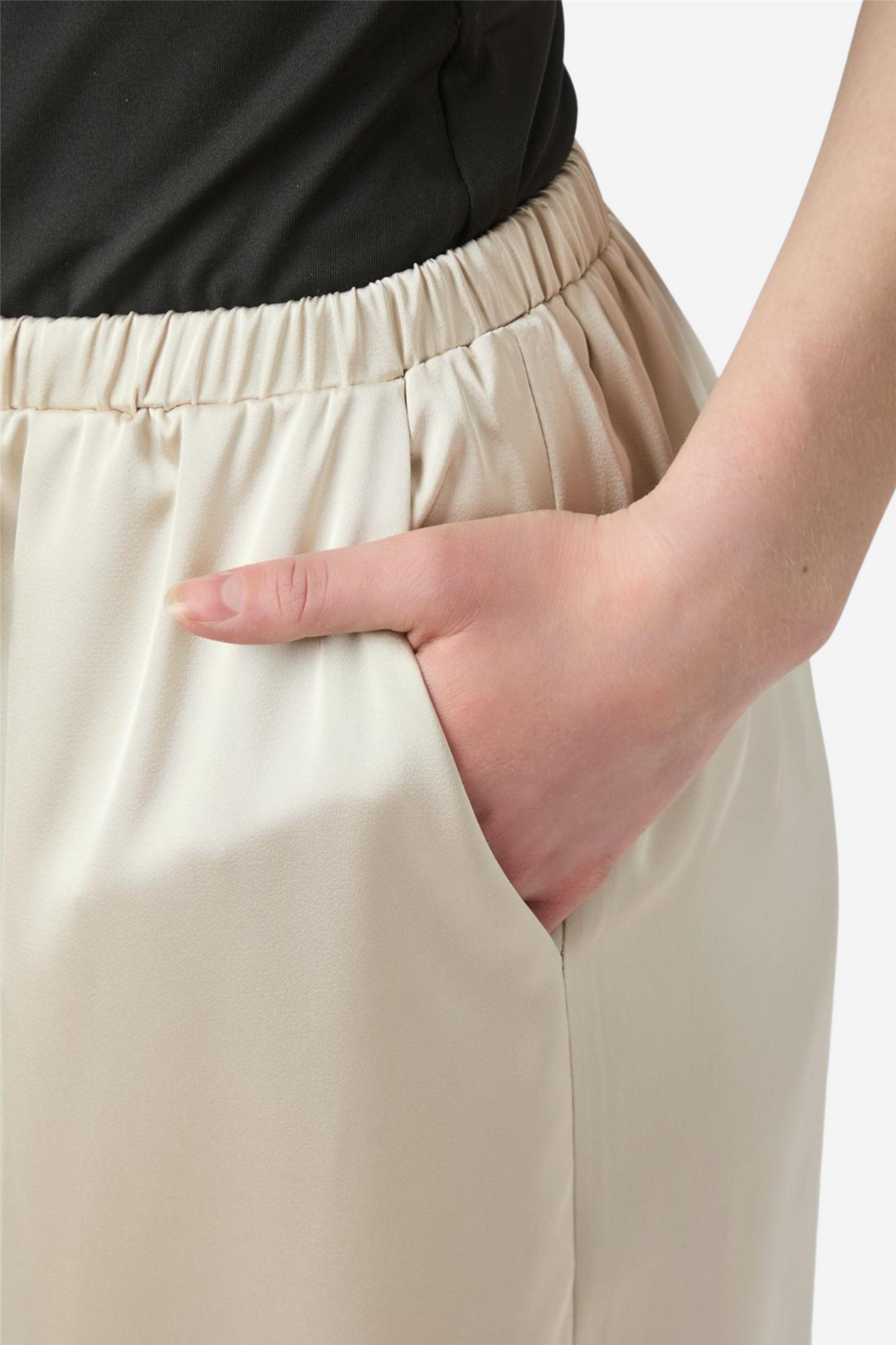 Sebba Satin Pants Ivory