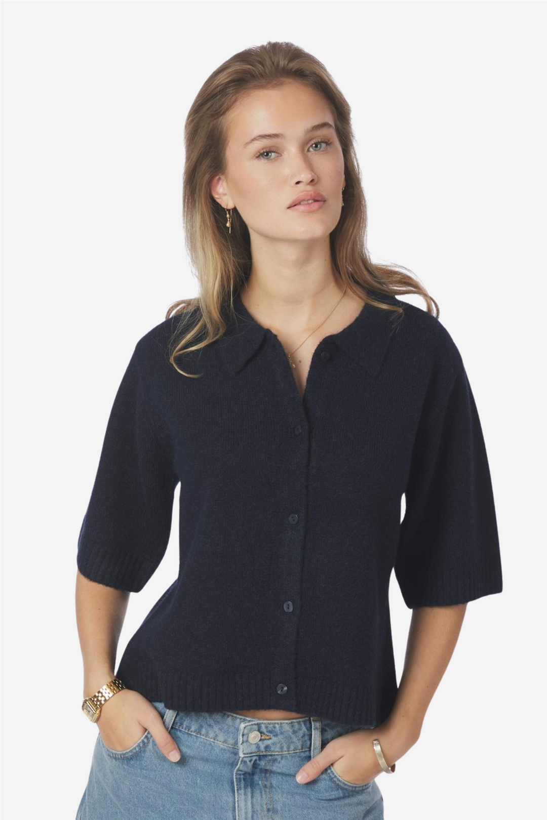 Cunna Knit Blouse Navy