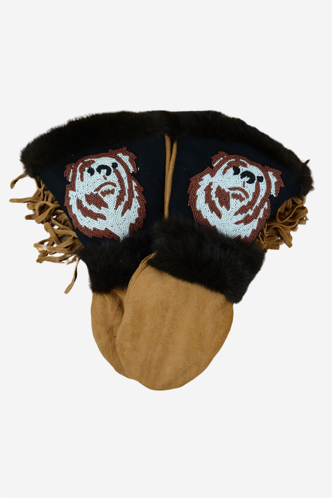 Mawson Leather Mittens Brown