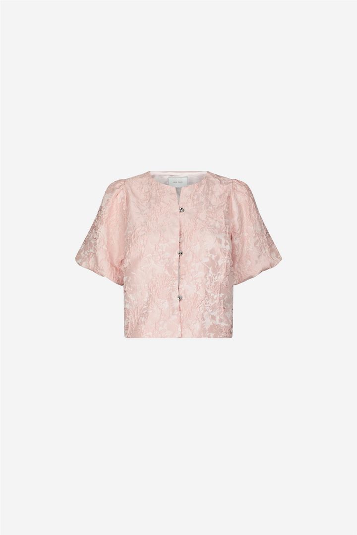 Aisa Soft Brocade Blouse Light Pink