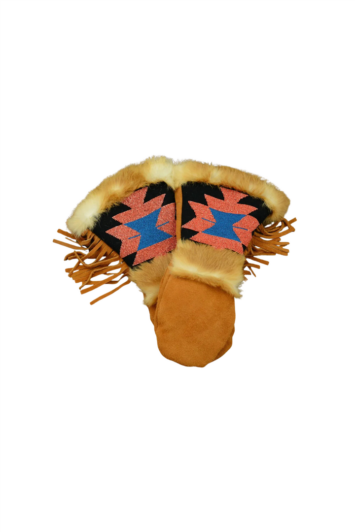 Dias Brown Leather Mittens