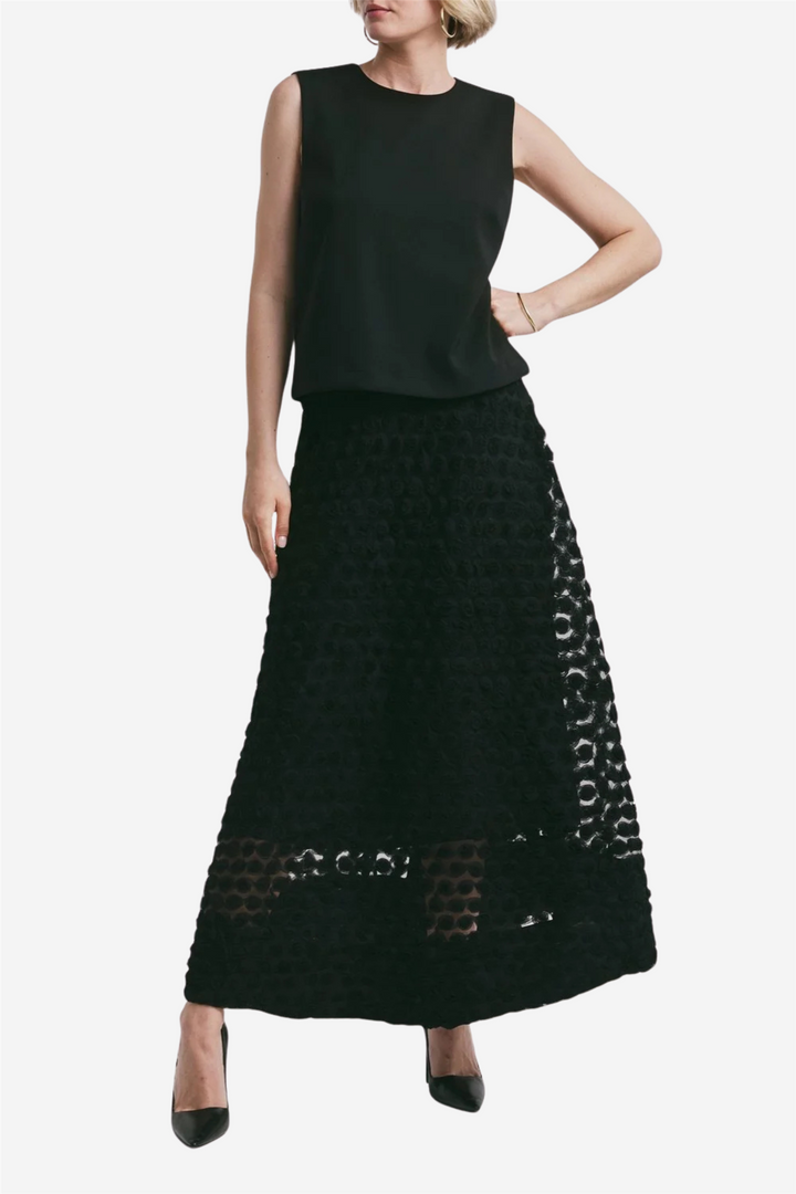 Decorated Maxi Skirt Black