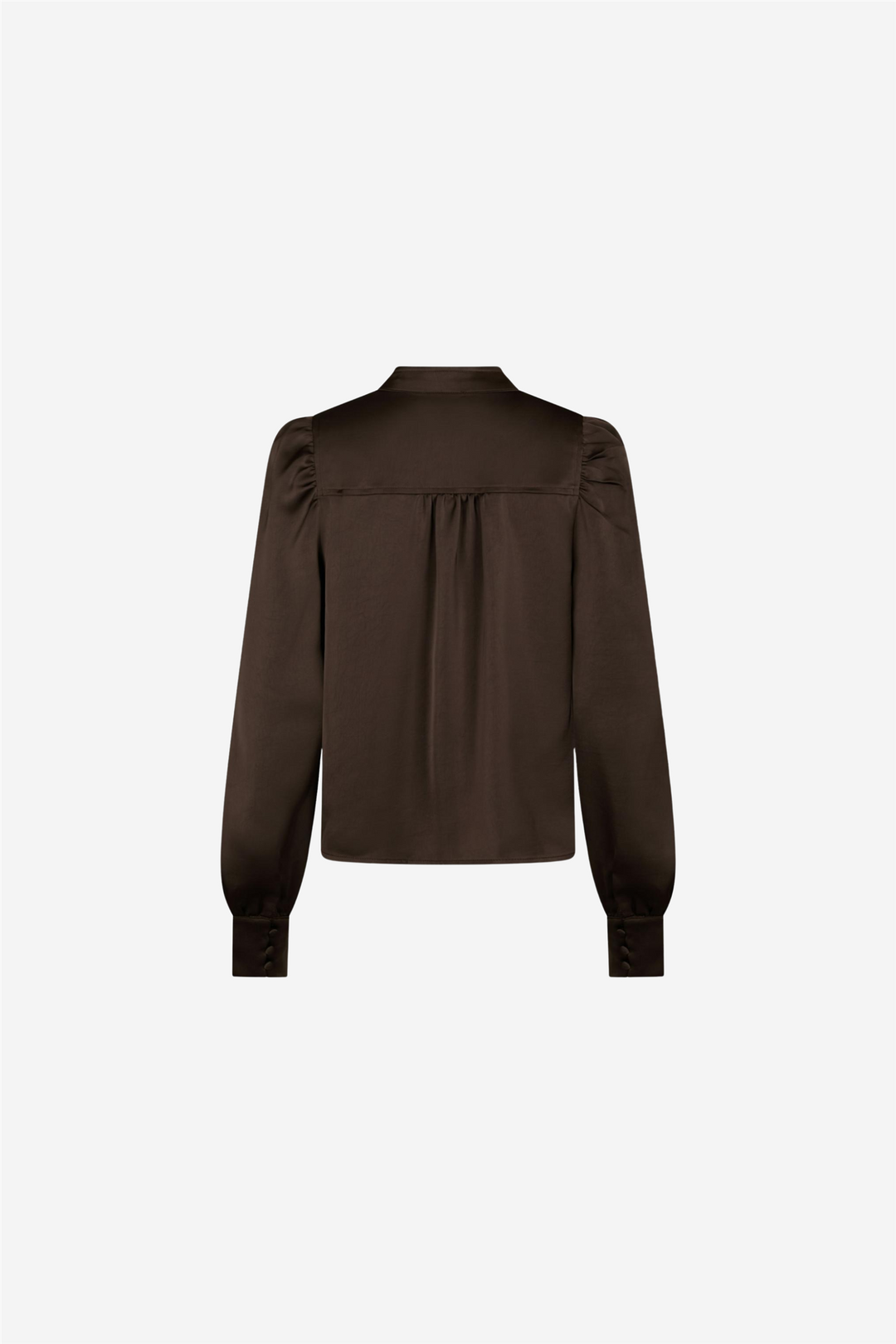 Rosslyn Heavy Sateen Blouse Dark Brown
