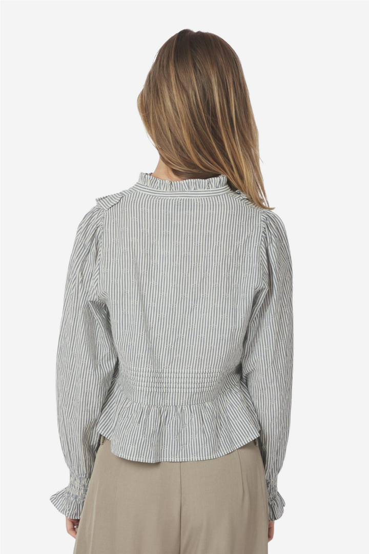 Petrine Stripe Blouse Blue