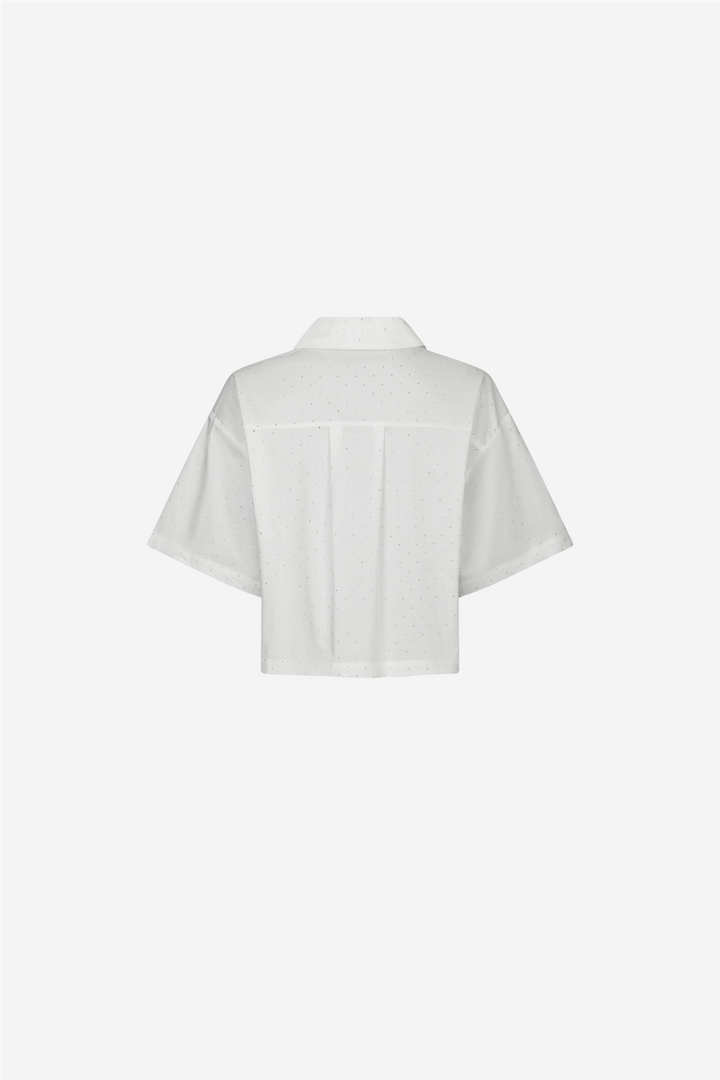 Jasie Poplin Stone Shirt White