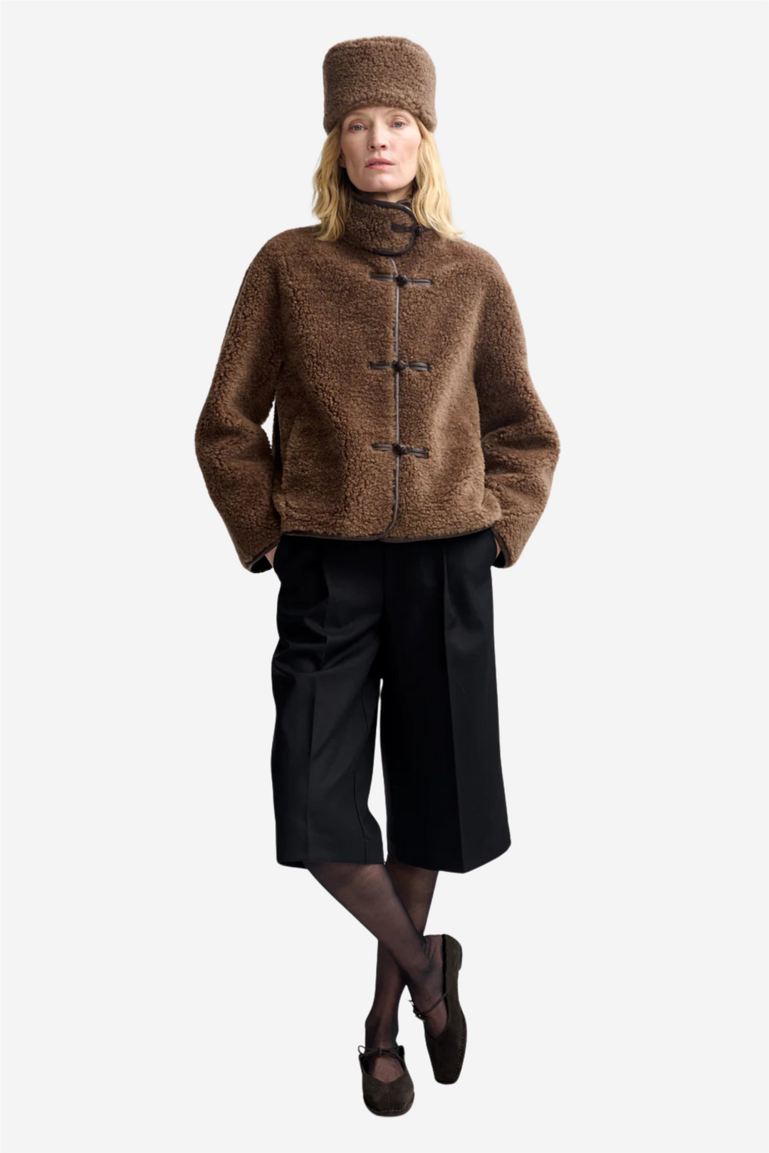 Zola Lamb Fur Jacket Cappucino