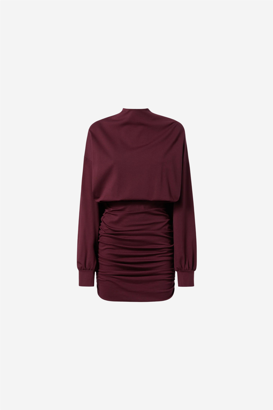 Sylvia Puffsleeves High Waist Mini Dress Cabernet