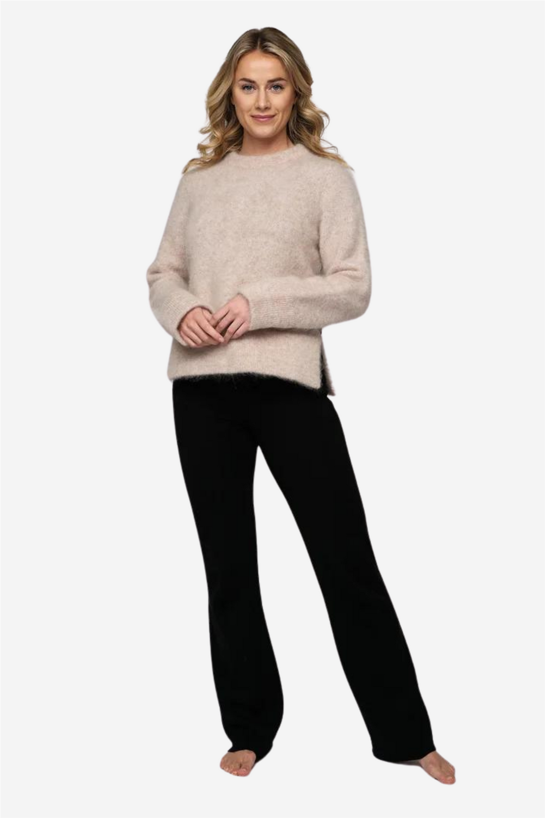 Maya chunky sweater beige melange