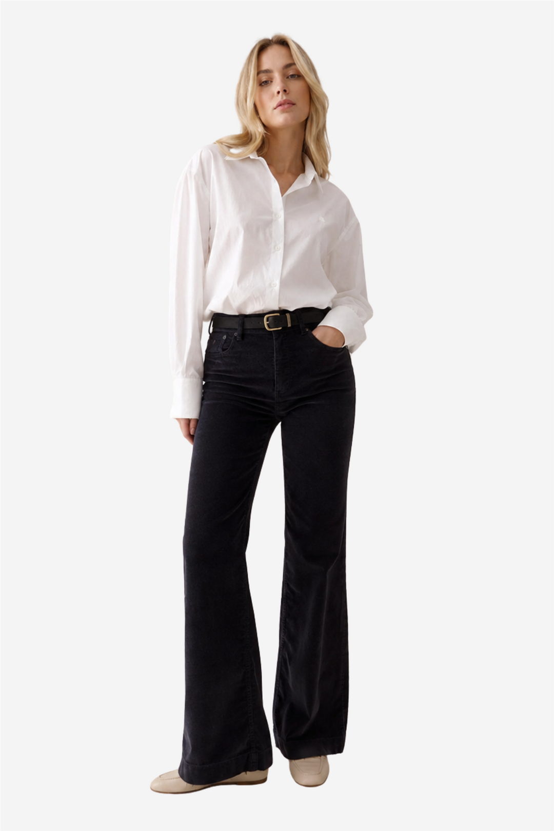 Palazzo Mistral Shiny Cord Navy