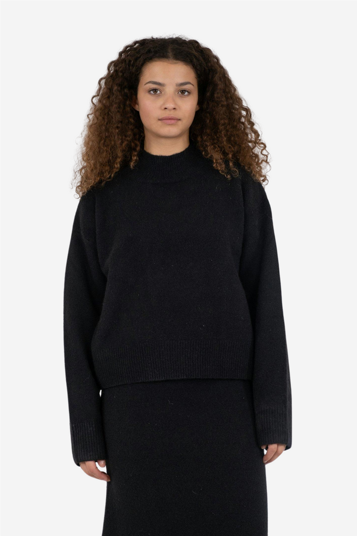 Paulina Knit Blouse Black