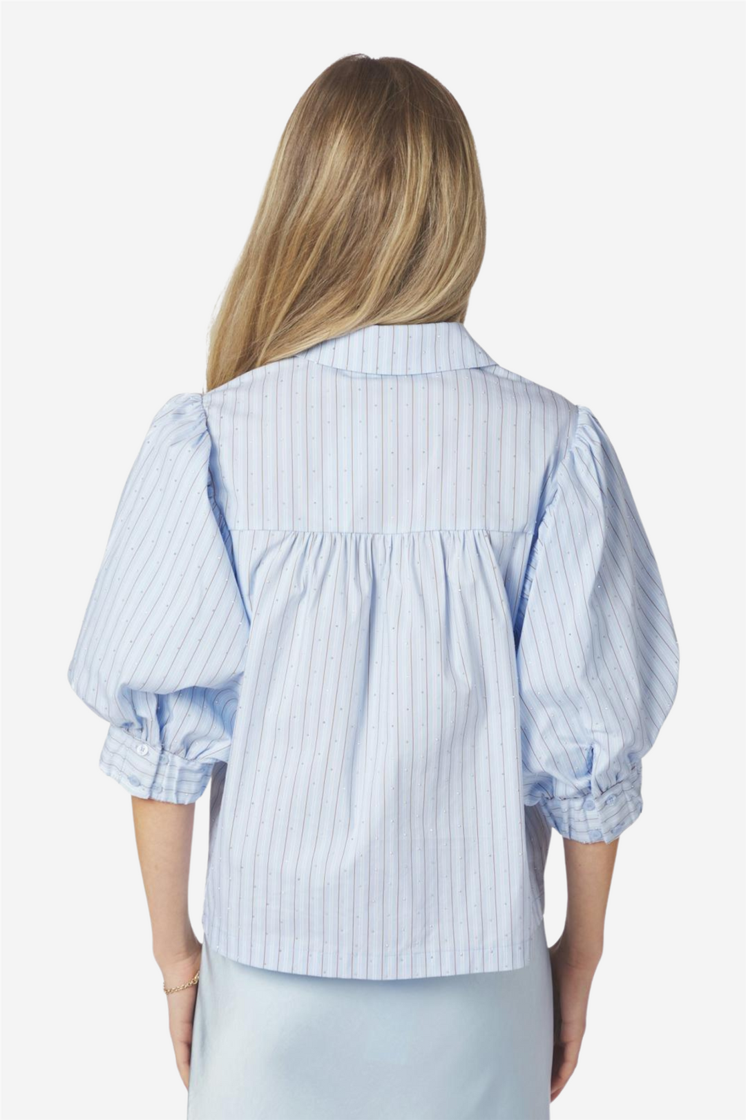 Etta Stripe Stone Shirt Light Blue
