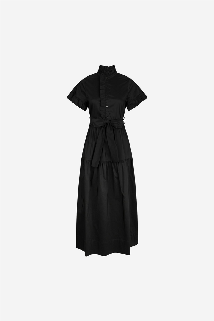 Nellie Poplin Dress Black